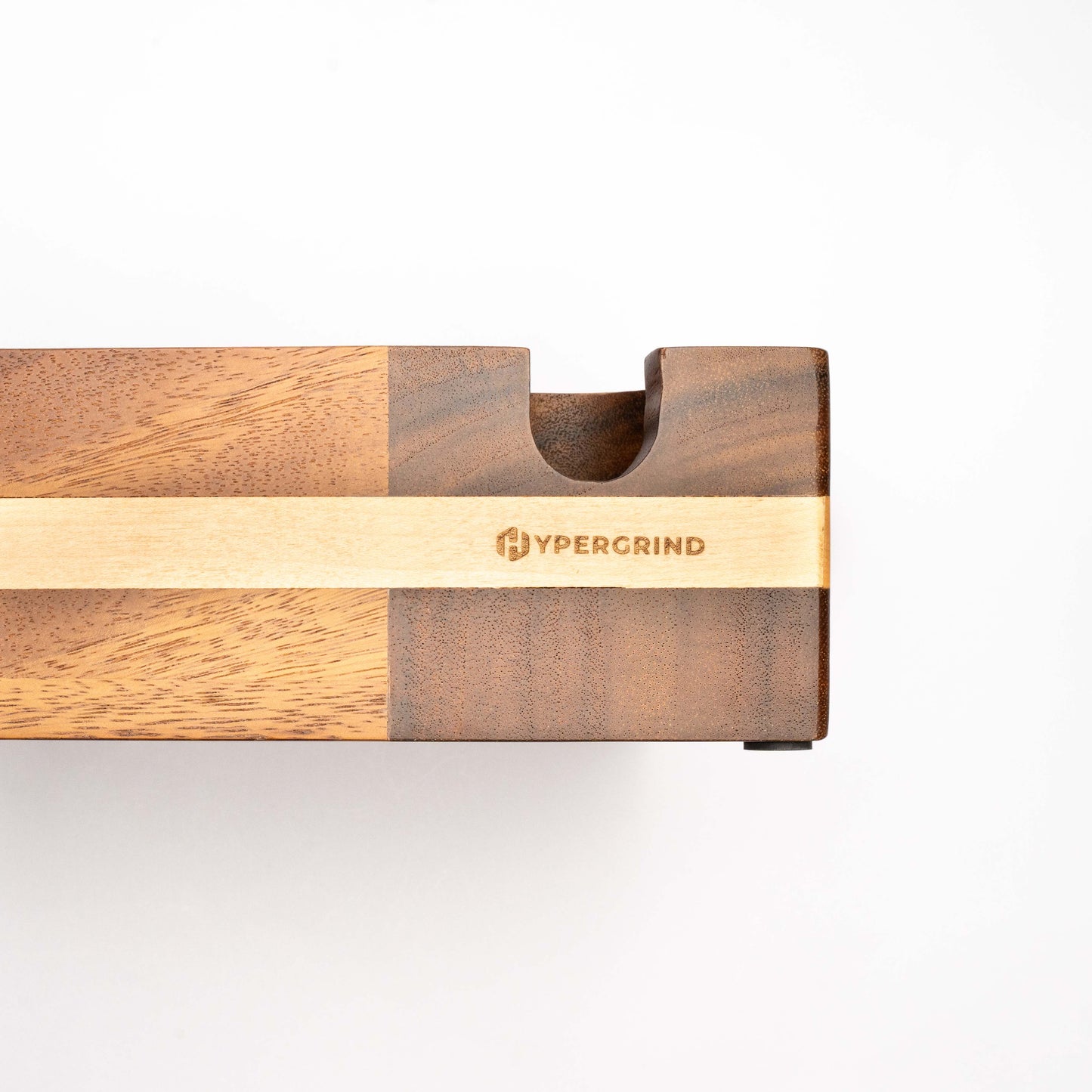 Coffee Tamping Station & Knock Box (Walnut/Beechwood)