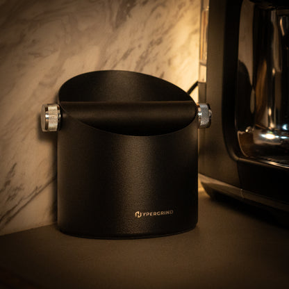 Black Coffee Knock Box on Kitchen Bench