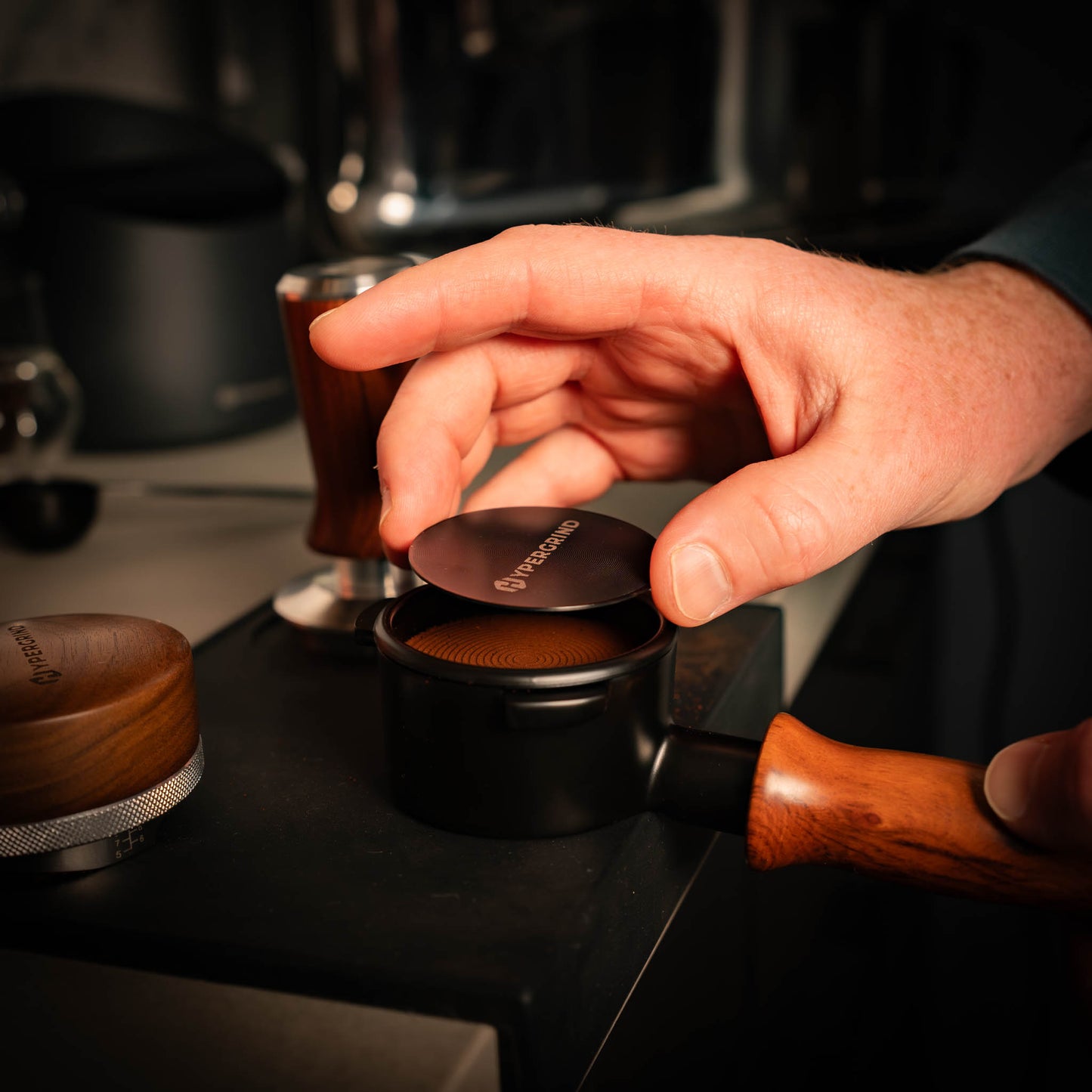 Sunbeam 58mm Bottomless Portafilter (Black/Rosewood)