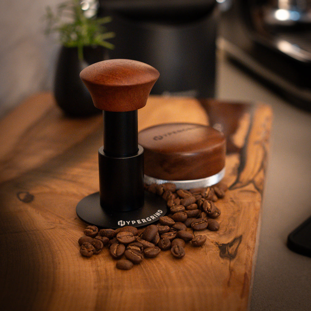 Coffee Distributor Tool (Walnut/Stainless)